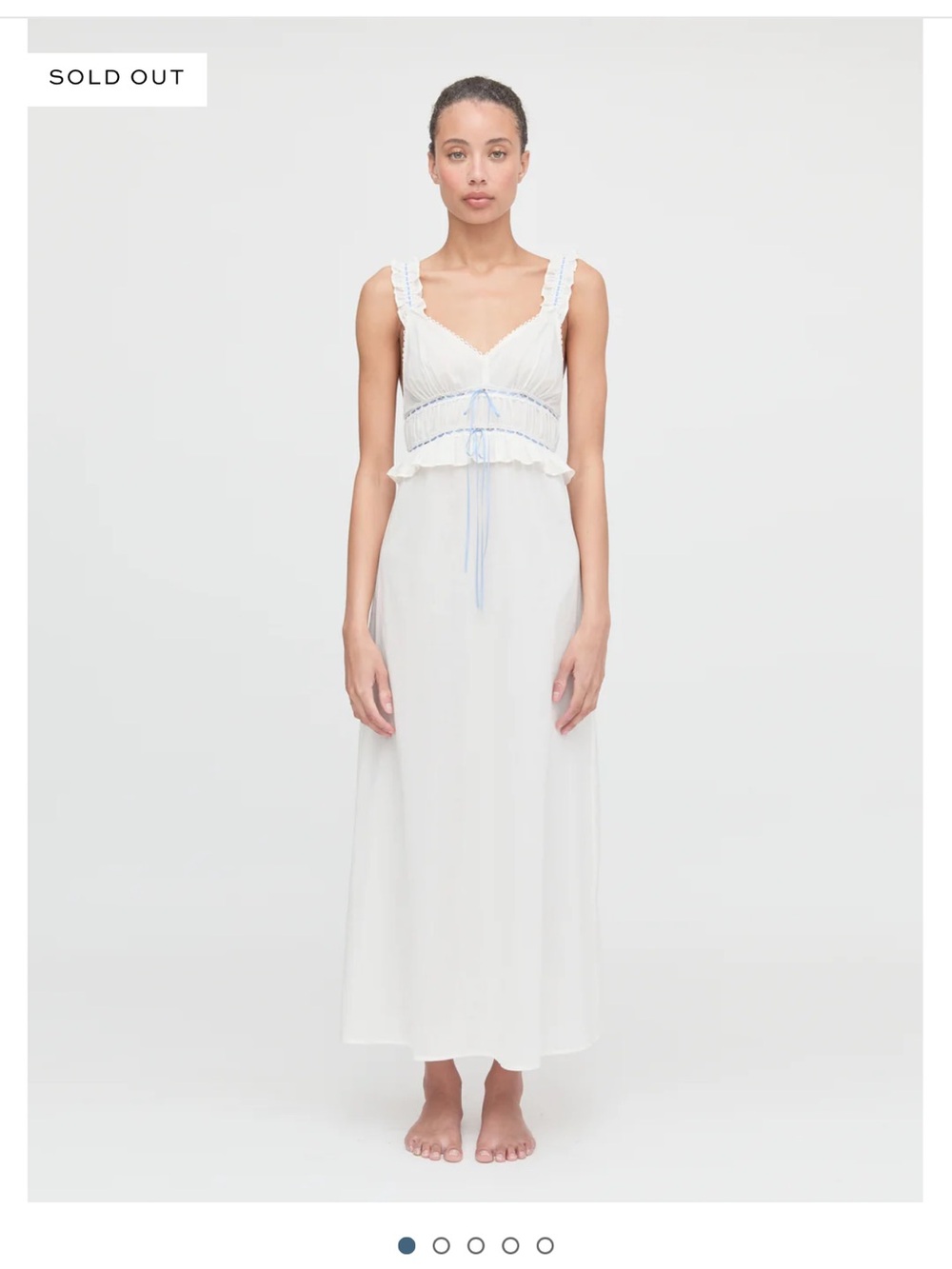 Hill House Home Bonnie Nightgown white/blue NWT